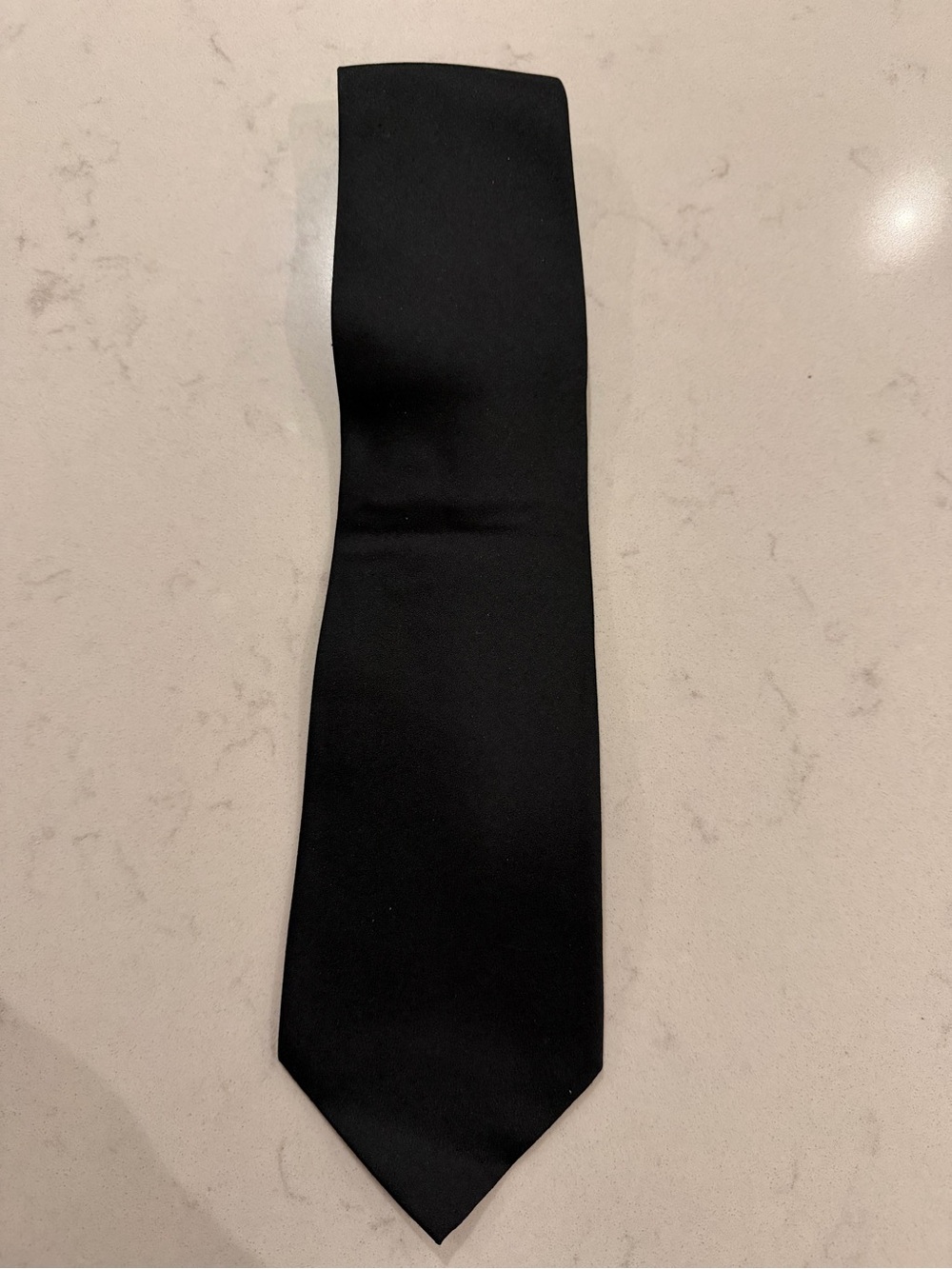 Clairborne Classic Solid Black Men's Silk Tie